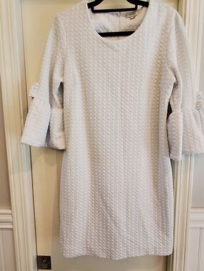 Tyler Boe Textured Bell-Sleeve Dress Size L